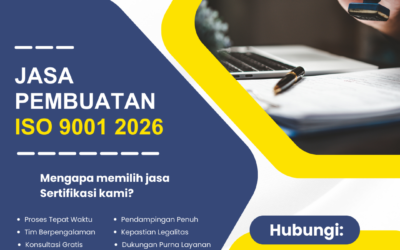 Jasa Pembuatan ISO 9001 2026 | Resmi dan Terpercaya